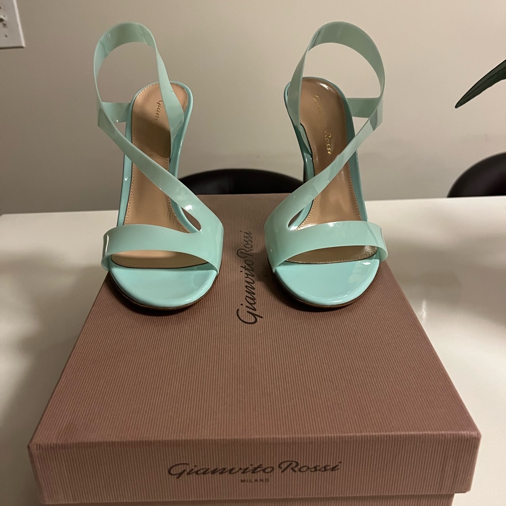 Brand New Never Worn Gianvito Rossi Metropolis Pvc Slingback Sandals